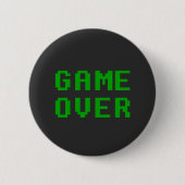 GAME OVER geek-knoopbadge Ronde Button 5,7 Cm (Voorkant)