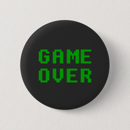 GAME OVER geek-knoopbadge Ronde Button 5,7 Cm (Voorkant)