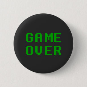 GAME OVER geek-knoopbadge Ronde Button 5,7 Cm