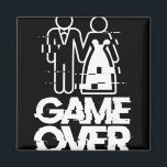 Game Over Glitch Bruid Bruidegom Funny Wedding Magneet<br><div class="desc">Game Over Glitch Bruid Bruidegom Funny Wedding</div>