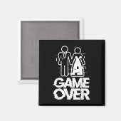 Game Over Glitch Bruid Bruidegom Funny Wedding Magneet (Voorkant / Achterkant)