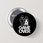 Game Over Glitch Bruid Bruidegom Funny Wedding Ronde Button 5,7 Cm (Voorkant /achterkant)
