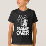 Game Over Glitch Bruid Bruidegom Funny Wedding T-shirt<br><div class="desc">Game Over Glitch Bruid Bruidegom Funny Wedding</div>