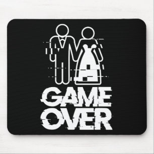 Game Over Glitch Bruid Bruidegom Grappig Huwelijk Muismat