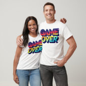 Game Over Glitch Neon T-Shirt Design (Unisex)