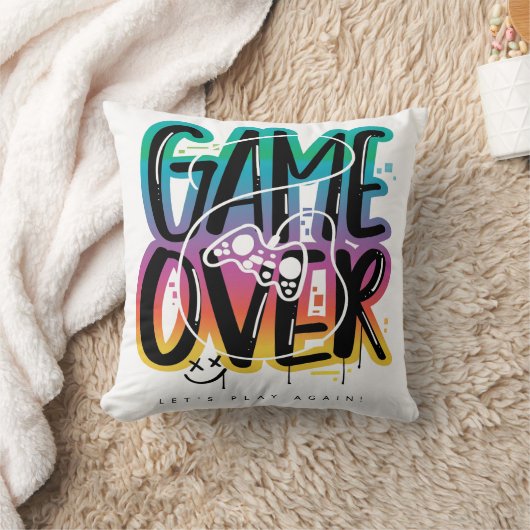 Game over graffiti joystick gamer kussen (Deken)