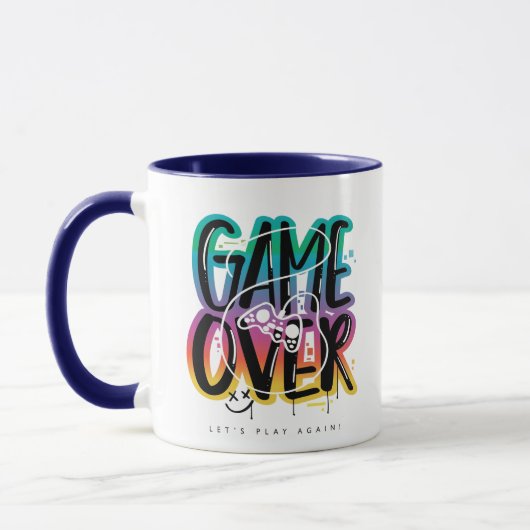 Game over graffiti joystick gamer mok (Links)