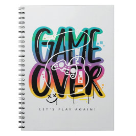 Game over graffiti joystick gamer notitieboek