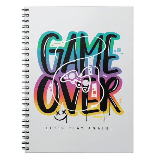 Game over graffiti joystick gamer notitieboek (Voorkant)