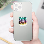Game over graffiti joystick gamer sticker (Telefoon)
