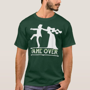 Game Over Grappig vrijgezellenfeest Huwelijksfeest T-shirt