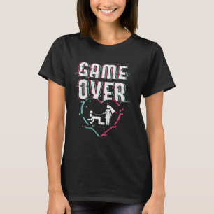 Game over - Grappige bruid en bruidegom vrijgezell T-shirt