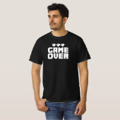 Game Over Grappige Gamer Citaat T-shirt (Voorkant volledig)