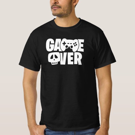 Game Over Grappige Gamer Citaat T-shirt (Voorkant)