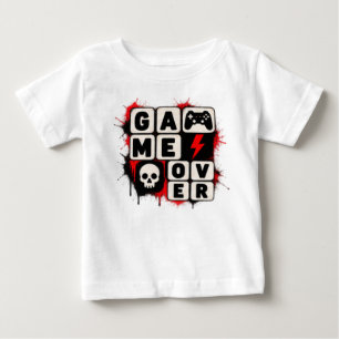 Game Over – Grappige Gaming Typografie T-Shirt