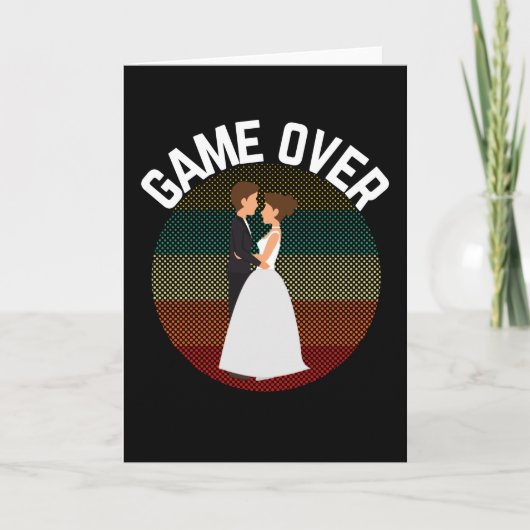 Game over Groom om grappige bruiloft te zijn Kaart (Voorkant)