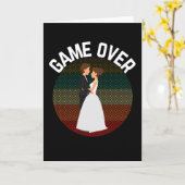 Game over Groom om grappige bruiloft te zijn Kaart (Gele Bloem)