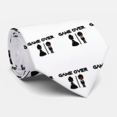 Game over Groomsmen - Groom Funny Stropdas (Opgerold)