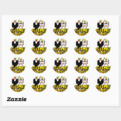 Game over het huwelijk (8-bits) ronde sticker (Vel)
