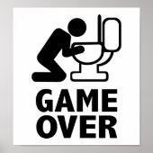Game over het toilet poster (Voorkant)