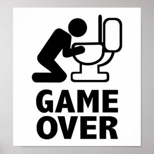 Game over het toilet poster