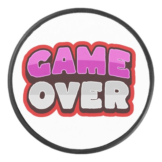 GAME OVER Hockey Puck (Voorkant)