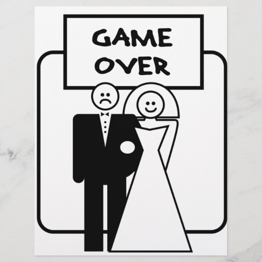 'Game Over' huwelijk (Voorkant)