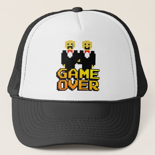 "Game Over" huwelijk (Gay, 8-bits) Trucker Pet (Voorkant)