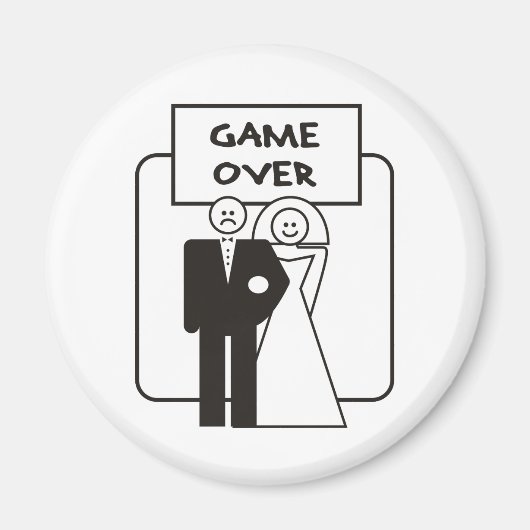 Game over huwelijk magneet (Voorkant)