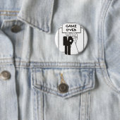 Game over huwelijk ronde button 5,7 cm (In situ)