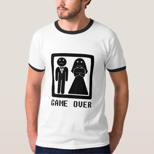 Game Over (huwelijk) T-shirt (Voorkant)