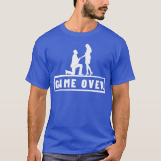 Game Over Huwelijksaanzoek Bachelor Party Bruidsjo T-shirt
