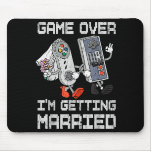 Game over, ik ga trouwen, gamer vrijgezellenfeest muismat
