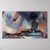 Game over in de arcade, Gamer Pistool Poster (Voorkant)