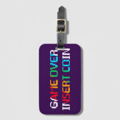 Game Over Insert Coin Bagagelabel (Voorkant (verticaal))