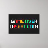 Game Over Insert Coin Canvas Afdruk (Voorkant)