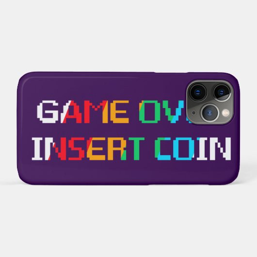 Game Over Insert Coin Case-Mate iPhone Case (Achterkant (horizontaal))