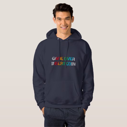 Game Over Insert Coin Hoodie (Voorkant volledig)
