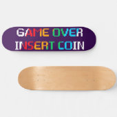 Game Over Insert Coin Persoonlijk Skateboard (Horizontaal)