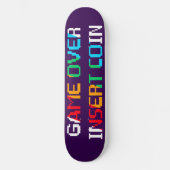 Game Over Insert Coin Persoonlijk Skateboard (Voorkant)