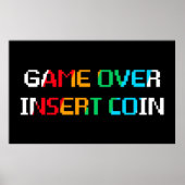 Game Over Insert Coin Poster (Voorkant)
