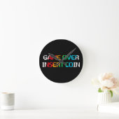 Game Over Insert Coin Ronde Klok (Huis)