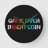 Game Over Insert Coin Ronde Klok (Voorkant)