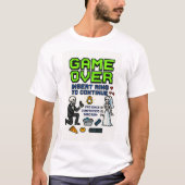 Game Over – Insert Ring to Continue T-shirt (Voorkant)