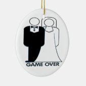 Game over je huwelijkshuwelijk keramisch ornament (Rechts)