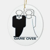 Game over je huwelijkshuwelijk keramisch ornament (Links)