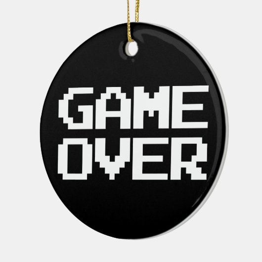 Game over keramisch ornament (Links)
