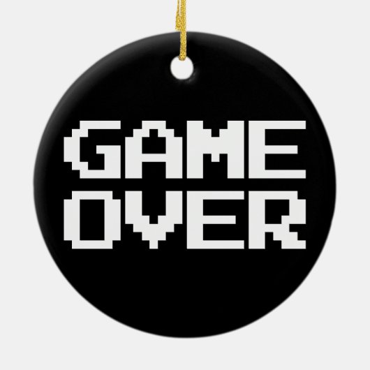 Game over keramisch ornament (Achterkant)