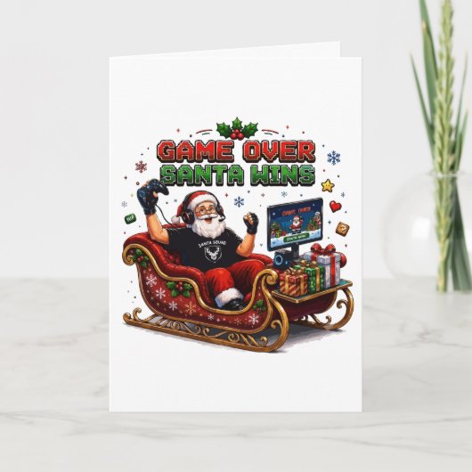 Game Over Kerstman Wint Kerst Gamer (Voorkant)
