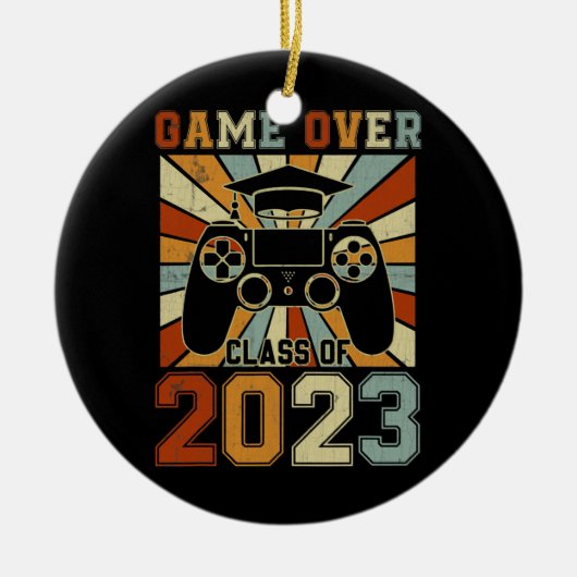 Game over klasse van de Hogere Videogames van 2023 Keramisch Ornament (Voorkant)